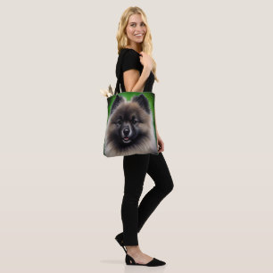 Bolsa Tote Cachorro Keeshond na Rua.