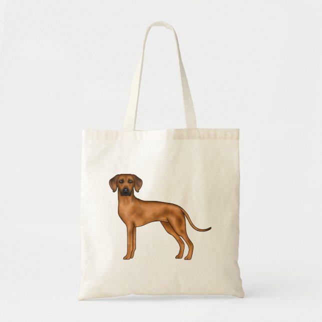 Bolsa Tote Cachorro Leão Africano Marrom Fofo Rhodesian Ridge (Frente)