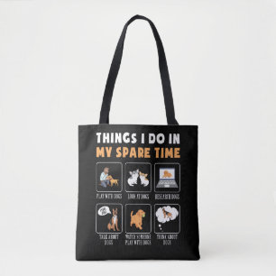 Bolsa Tote Cachorro Mãe Cachorro Coisas Pais Que Eu Faço No