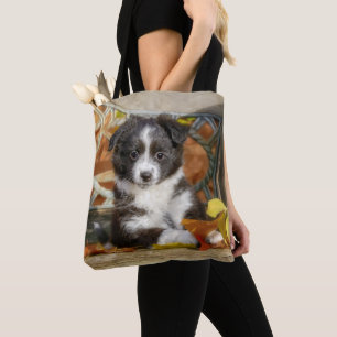 Bolsa Tote Cachorro Mini Aussie Shepherd Cachorro De Cor Biol