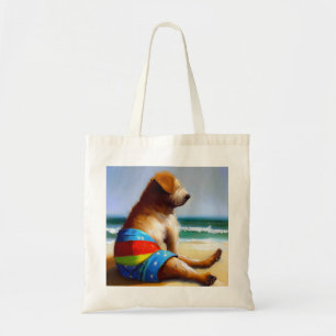 Bolsa Tote Cachorro na praia
