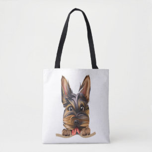 Bolsa Tote Cachorro no Pocket Funny Puppy para Cachorros Love