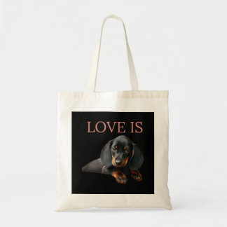 Bolsa Tote Cachorro Pai Homens Mulheres Crianças Dando Doxie
