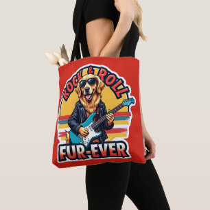 Bolsa Tote Cachorro para o Ouro de Rock e Roll