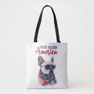 Bolsa Tote Cachorro Patriota - Bulldog Francês