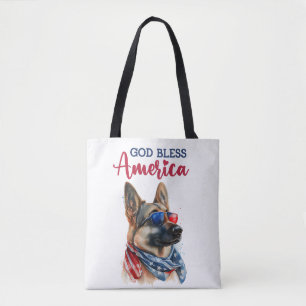 Bolsa Tote Cachorro Patriota - Pastor Alemão