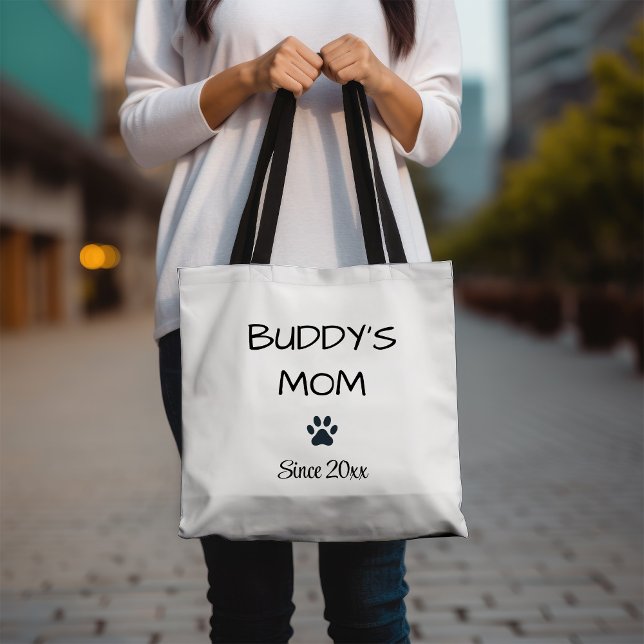 Bolsa Tote Cachorro personalizado mãe com pata (Criador carregado)