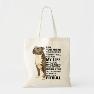 Bolsa Tote Cachorro Pitbuloso Eu Sou Seu Amigo Seu Parceiro S