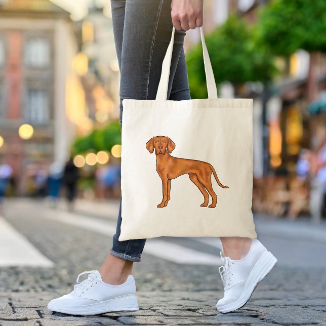 Bolsa Tote Cachorro Pointer Vizsla Húngaro Fofo Canino Cartoo (Please note: This image is a digital mockup. The product may not be in scale.)