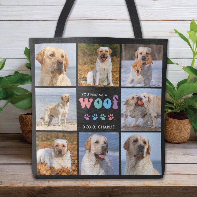 Bolsa Tote Cachorro Que Você Me Teve Com O Retrato Personaliz (Criador carregado)