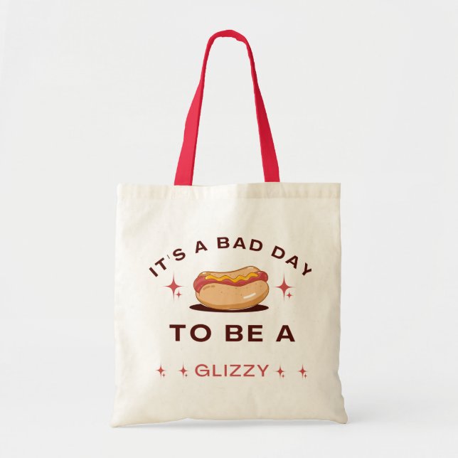 Bolsa Tote Cachorro-Quente Engraçado (Frente)