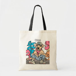 Bolsa Tote Cachorro Retroativo da Rua Relaxada | Engraçado