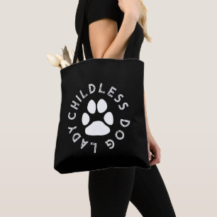 Bolsa Tote Cachorro sem filhos Dama, doce e engraçada, pata n