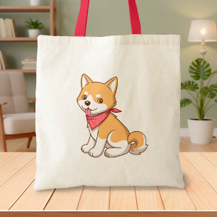 Bolsa Tote Cachorro Shiba Inu Fofinho