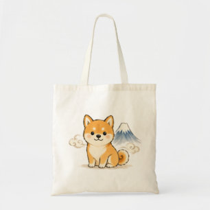 Bolsa Tote Cachorro Shiba Inu Fuji Pincel Japonês