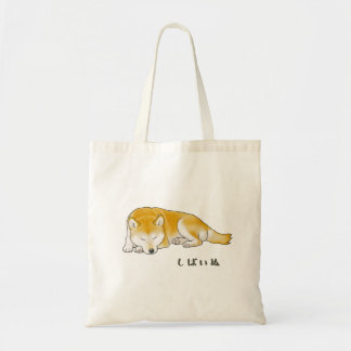 Bolsa Tote Cachorro Shiba Inu Snoozing