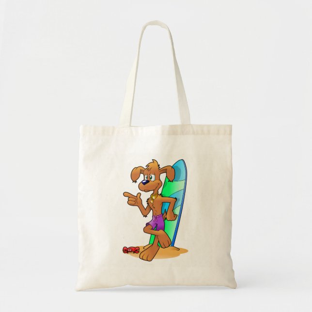 Bolsa Tote Cachorro Surfista (Frente)