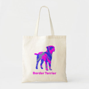 Bolsa Tote Cachorro Terrier Cachorro Quente Rosa e Azul
