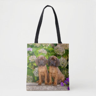 Bolsa Tote Cachorros de Caça da Baviera, Cute Bavarian, com F
