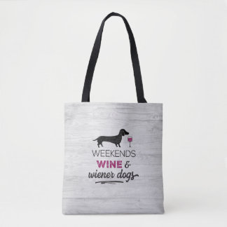 Bolsa Tote Cachorros de Vinho e Vidro