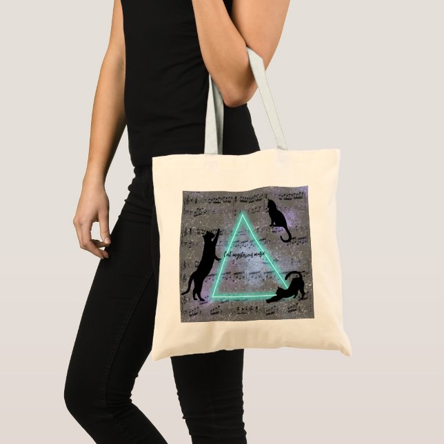 Bolsa Tote Cacos Negros Celestiais Que Adoram Música (Frente (produto))