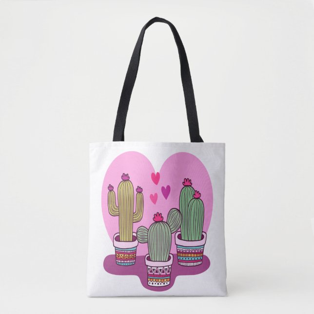 Bolsa Tote cacto fofo (Frente)