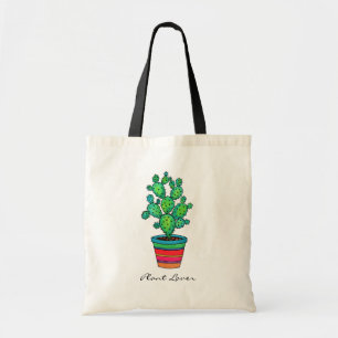 Bolsa Tote Cacto lindo da aguarela no pote bonito