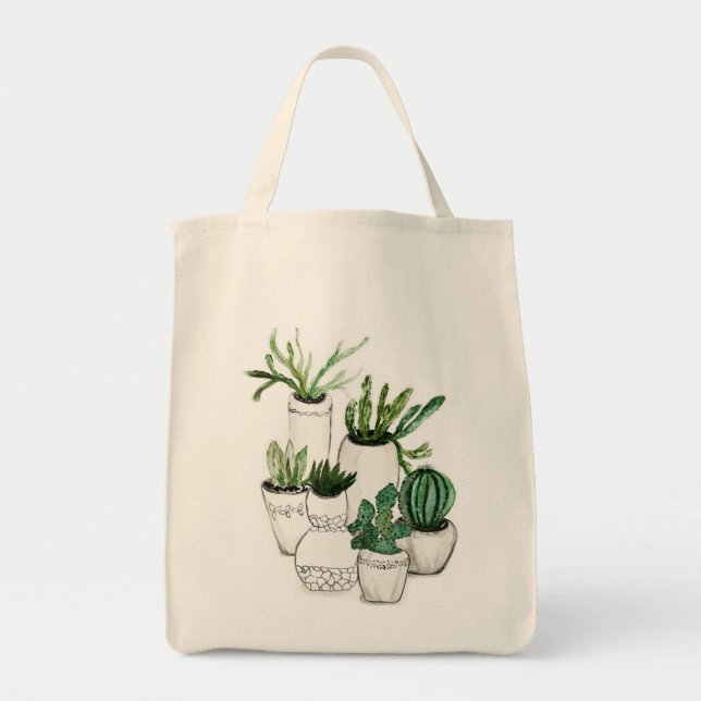 Bolsa Tote Cacto, succulents (Frente)