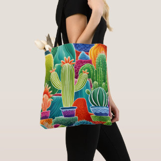 Bolsa Tote Cactos de abstrato Potência