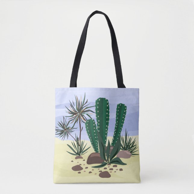 Bolsa Tote Cactos, suculentos. (Frente)