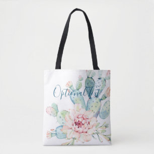 Bolsa Tote Cactus De Bloqueio De Pastel De Molho