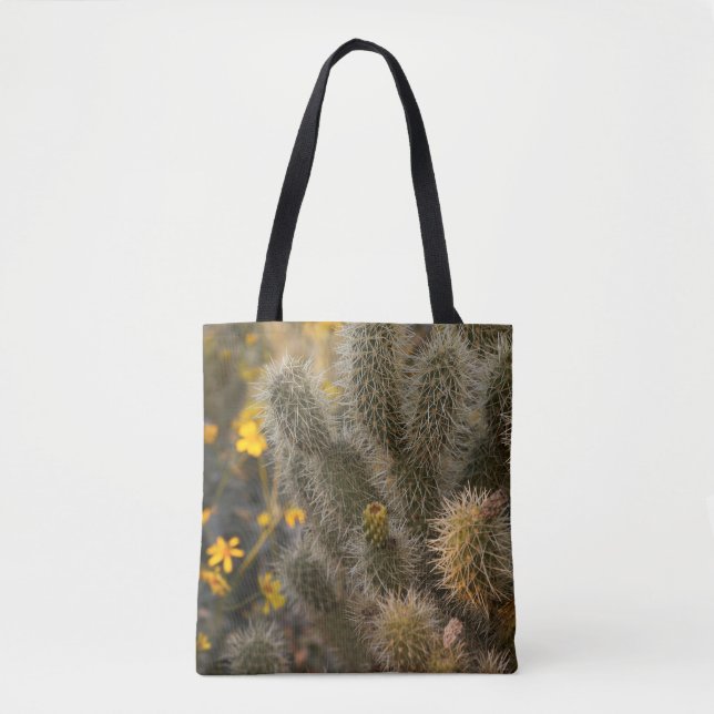 Bolsa Tote Cactus e flores selvagens (Frente)