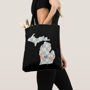 Bolsa Tote Cactus encheu a silhueta de Michigan com sua casa