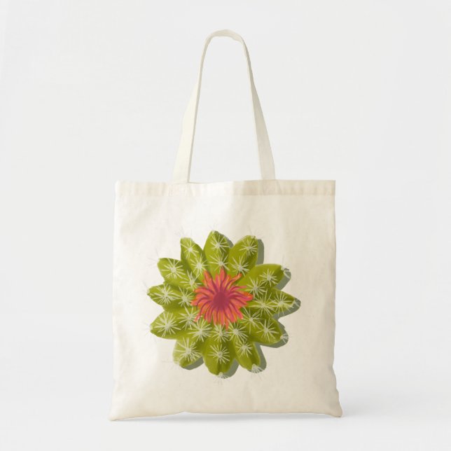 Bolsa Tote cactus Pó Puff (Frente)