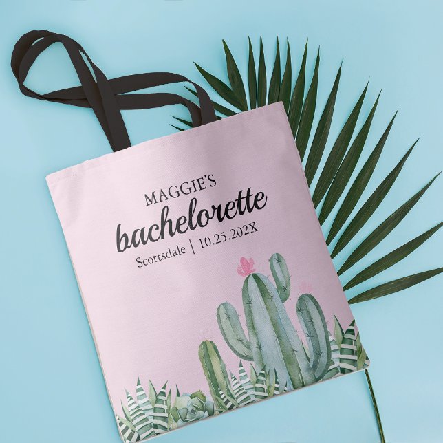 Bolsa Tote Cactus Succulent Flower Bachelorette Favor (Criador carregado)