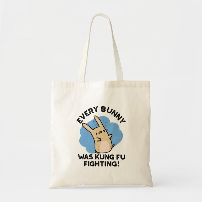 Bolsa Tote Cada Coelhinha Era Kung Fu Lutando Engraçado Coelh (Frente)