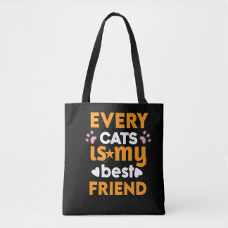 Bolsa Tote Cada Gato É O Meu Melhor Amigo - Uma Citação De Ga