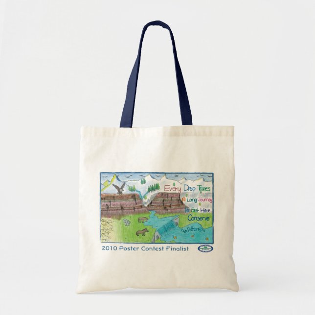 Bolsa Tote Cada gota toma uma viagem longa (Frente)