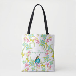Bolsa Tote Cadeado de flores de primavera