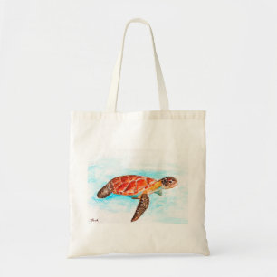 Bolsa Tote Cadeado-maracujá-do-mar aquarela oceânica tropical