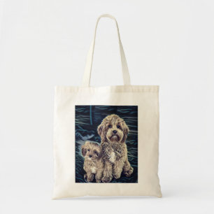 Bolsa Tote Cães Cavapoo Engraçados Adoráveis