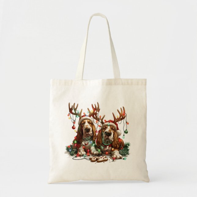 Bolsa Tote Cães de Cães de Caça de Natal (Frente)
