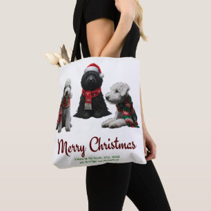 Bolsa Tote Cães de Natal Feliz