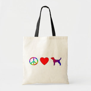 Bolsa Tote Cães de Plott do amor da paz