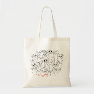 Bolsa Tote Cães Diga Woof