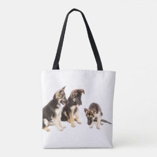Bolsa Tote Cães german shepherd Sentados