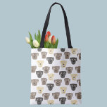 Bolsa Tote Cães Labrador Retriever<br><div class="desc">Pintura em aquarela de cachorros Labrador Retriever divertidos,  perfeito para amantes de animais de estimação,  caminhoneiros de cães,  vestimentas de cães e veterinários.</div>