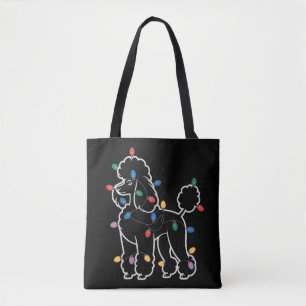 Bolsa Tote Cães Poodle Árvore Natal Pet Animal Cão 