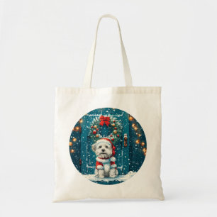 Bolsa Tote Cães Shih Tzu de Natal