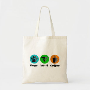 Bolsa Tote Cães Wi-Fi E Café